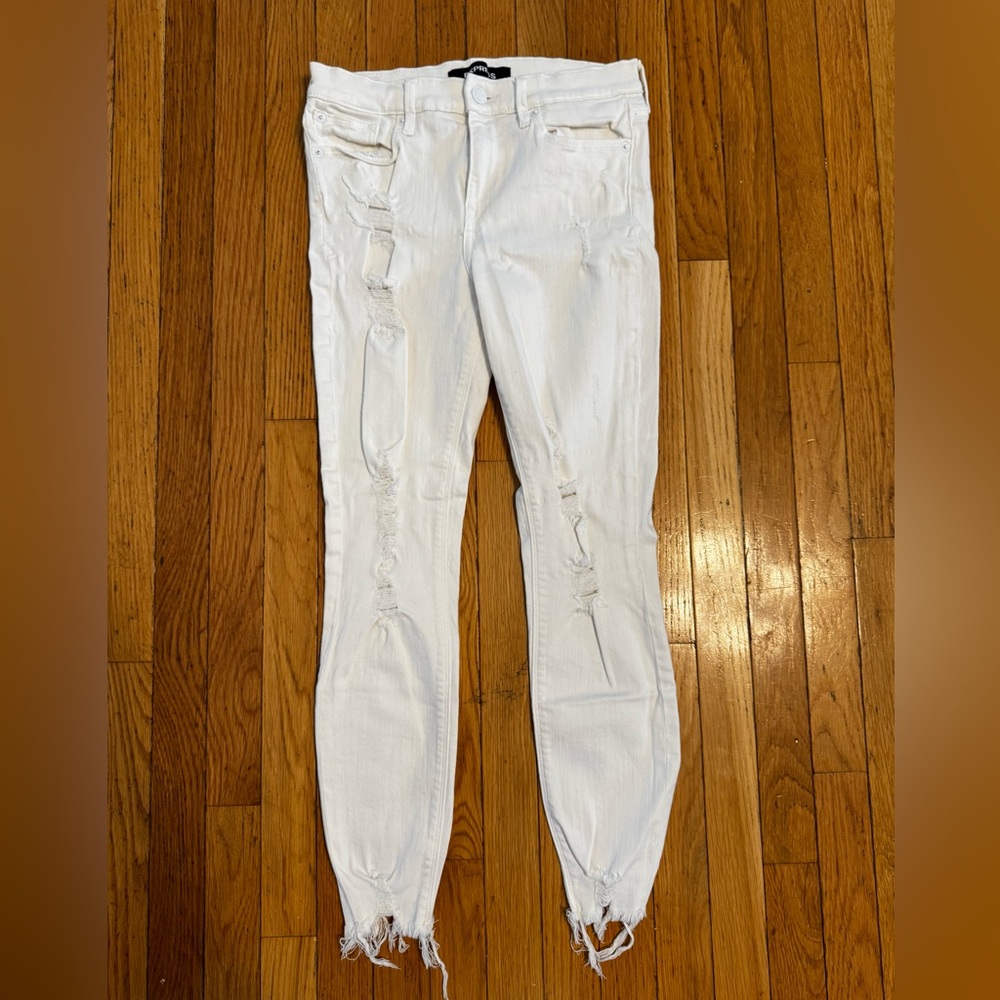 Express White Ankle & Cropped Jeans